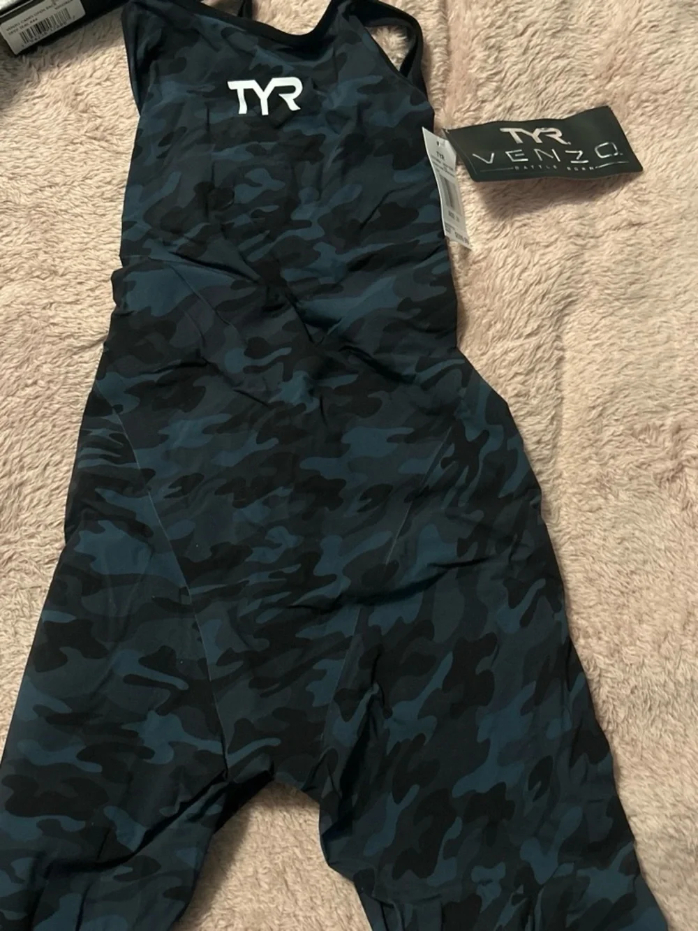 TYR Women's Venzo Open Back Swimsuit - Camo Tech Suit
